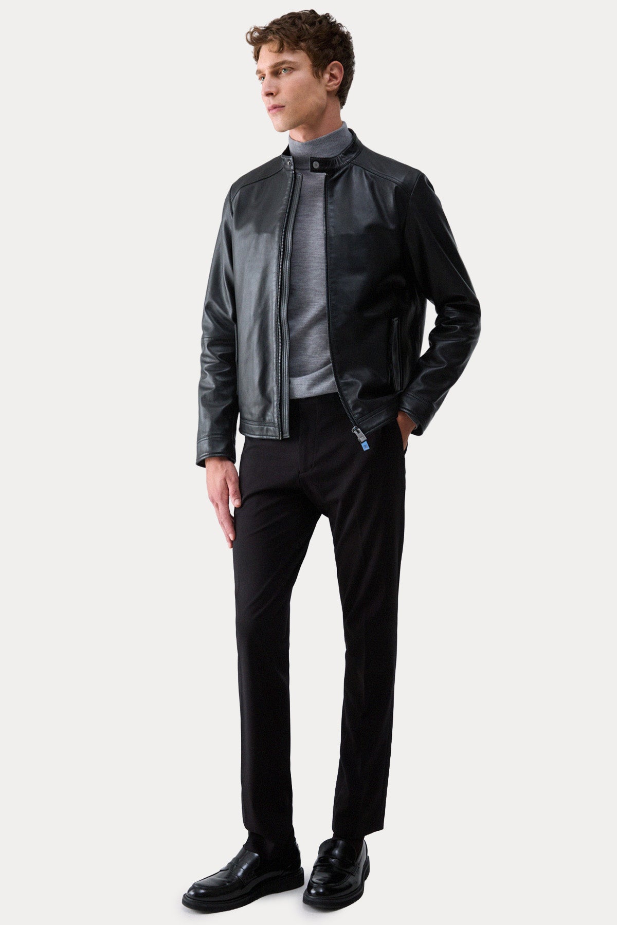 Liu Jo Regular Fit Biker Deri Ceket