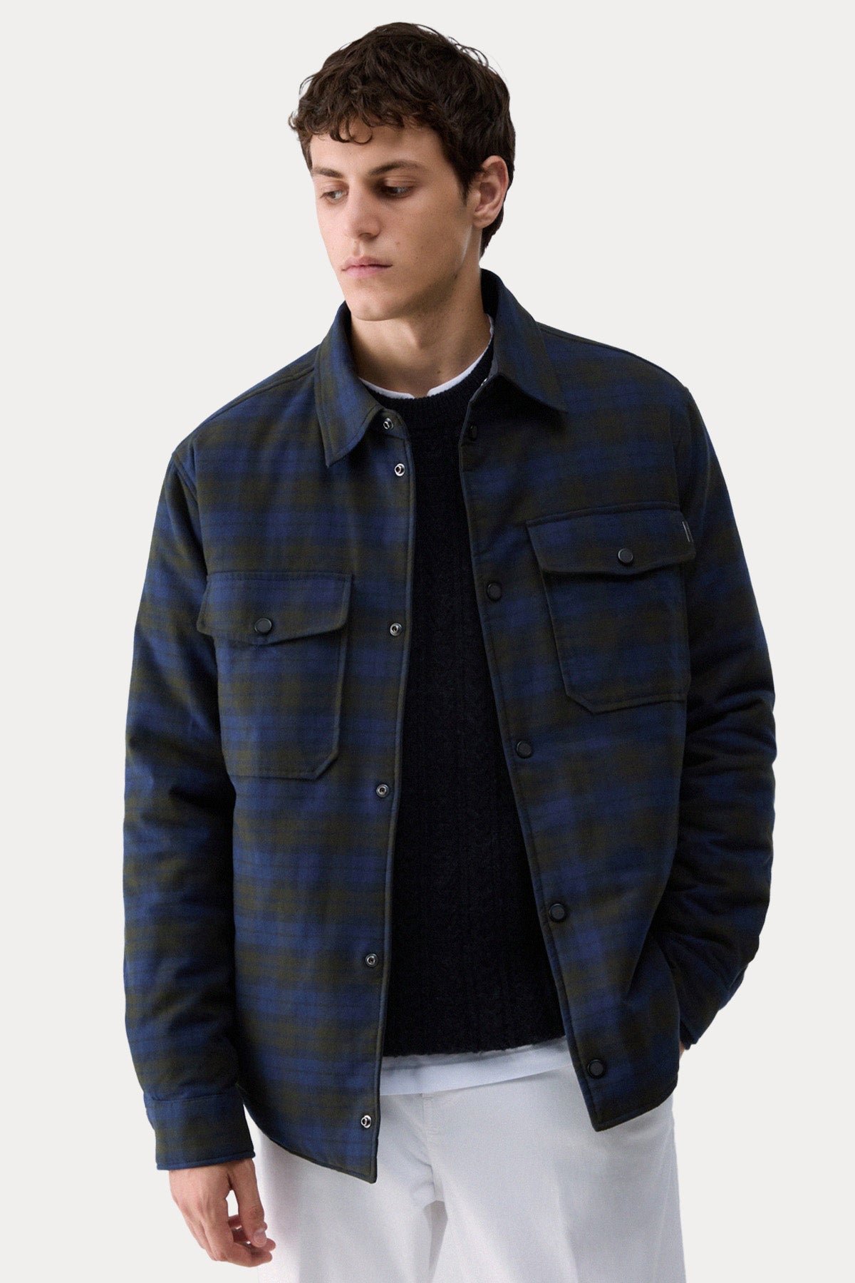 Liu Jo Relaxed Fit Ekose Desen Çift Taraflı Puffer Ceket
