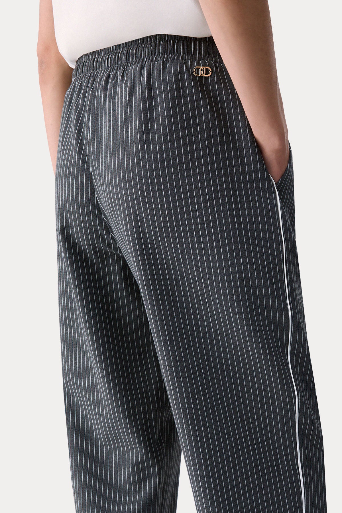 Liu Jo Çizgili Streç Sweatshirt Pantolon Set