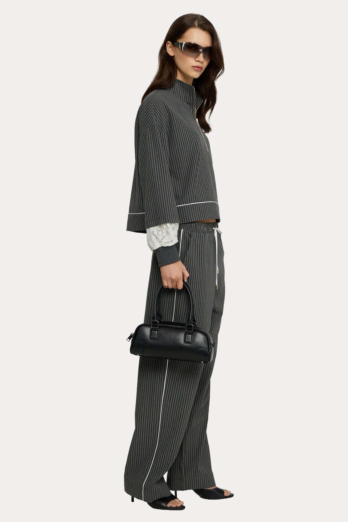 Liu Jo Çizgili Streç Sweatshirt Pantolon Set