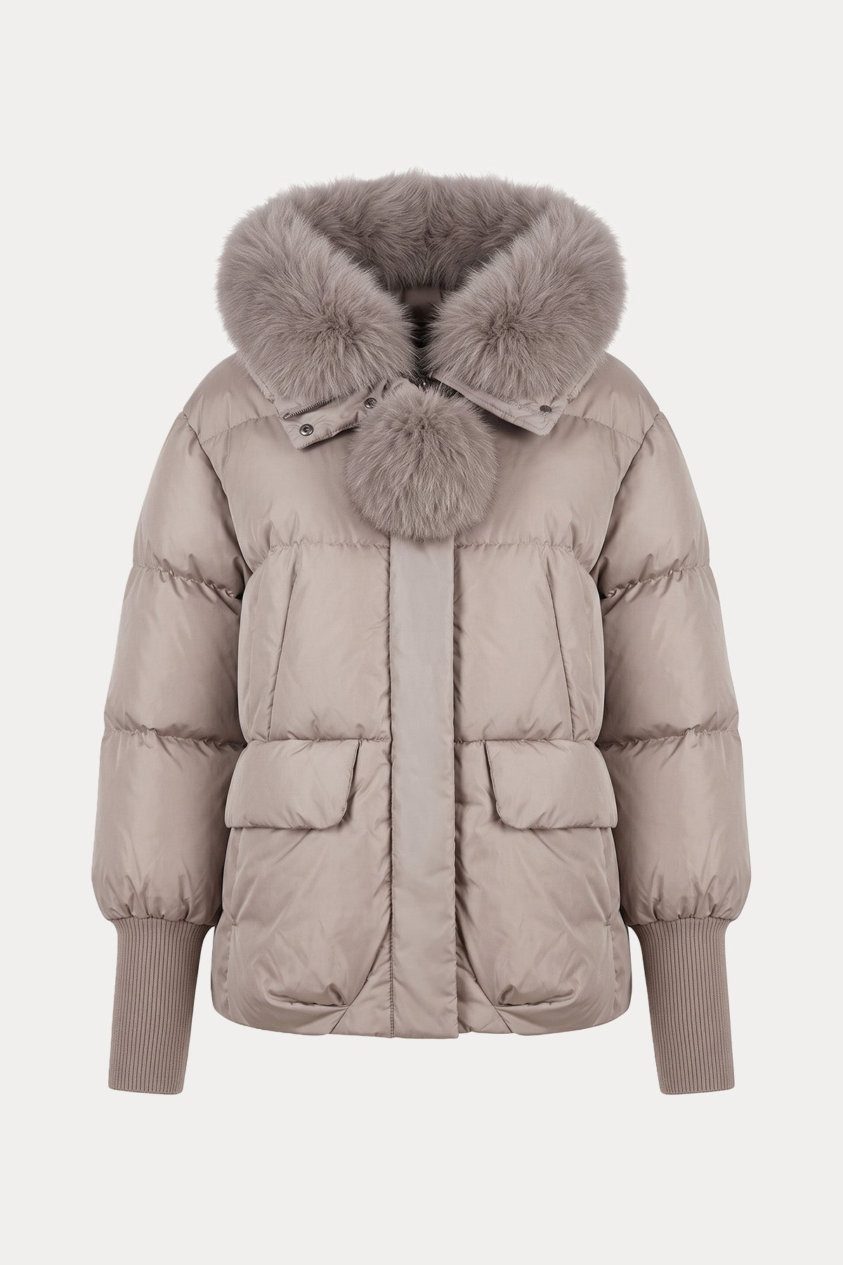 Hetrego Yakası Kürklü Puffer Mont