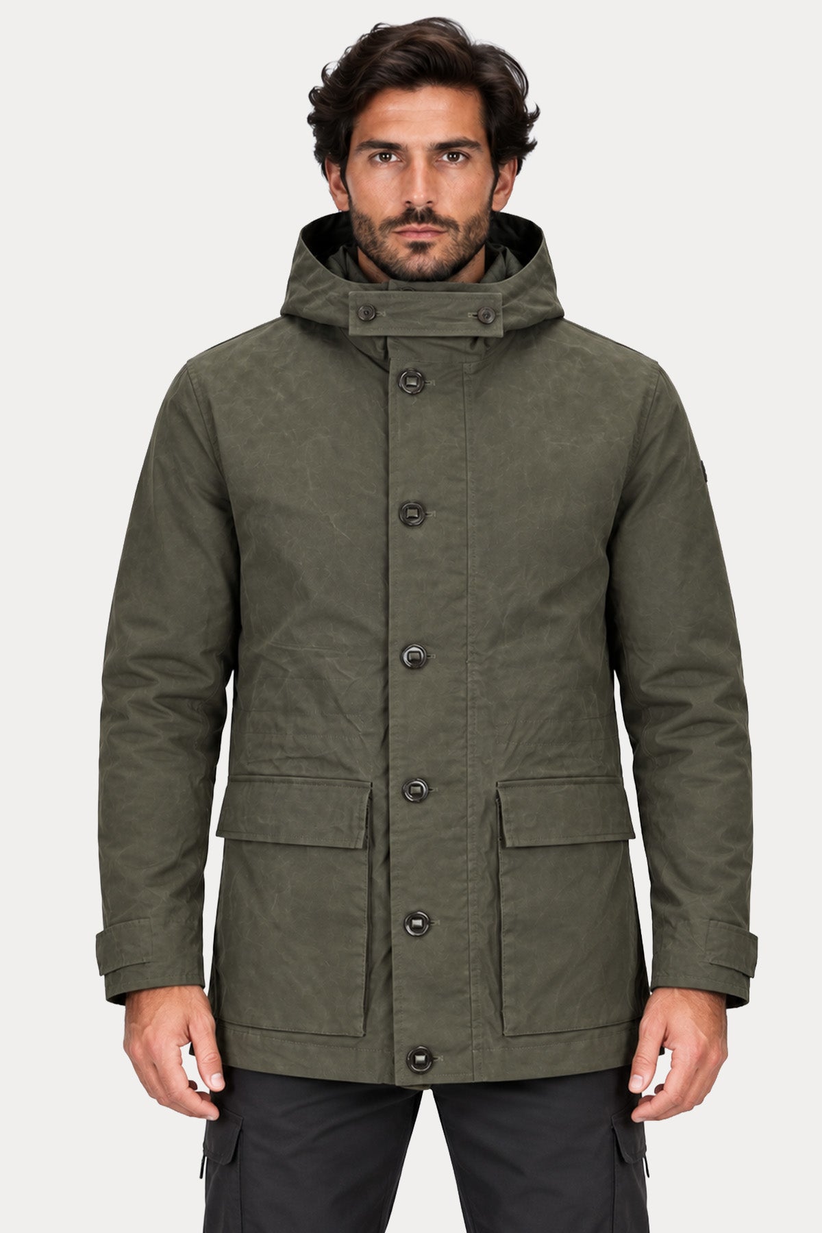 Hetrego Arcad Relaxed Fit Kapüşonlu Kaban