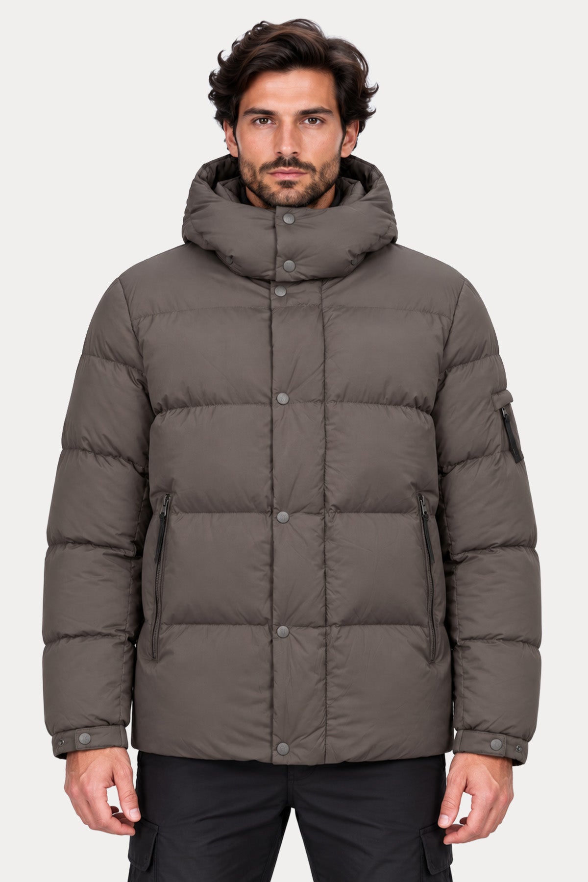 Hetrego Gaspard Relaxed Fit Kapüşonlu Puffer Mont