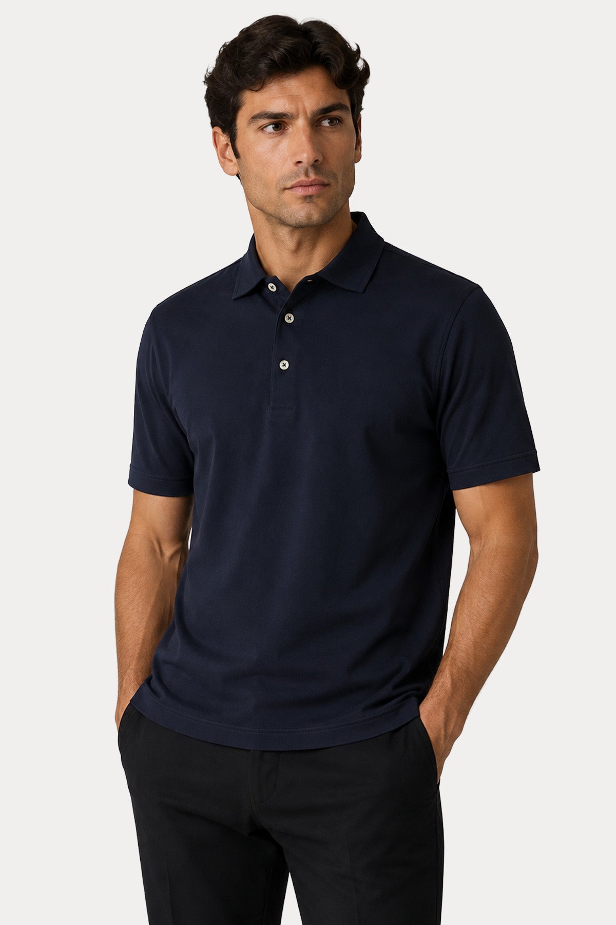 Gran Sasso Regular Fit Polo Yaka Jarse T-shirt