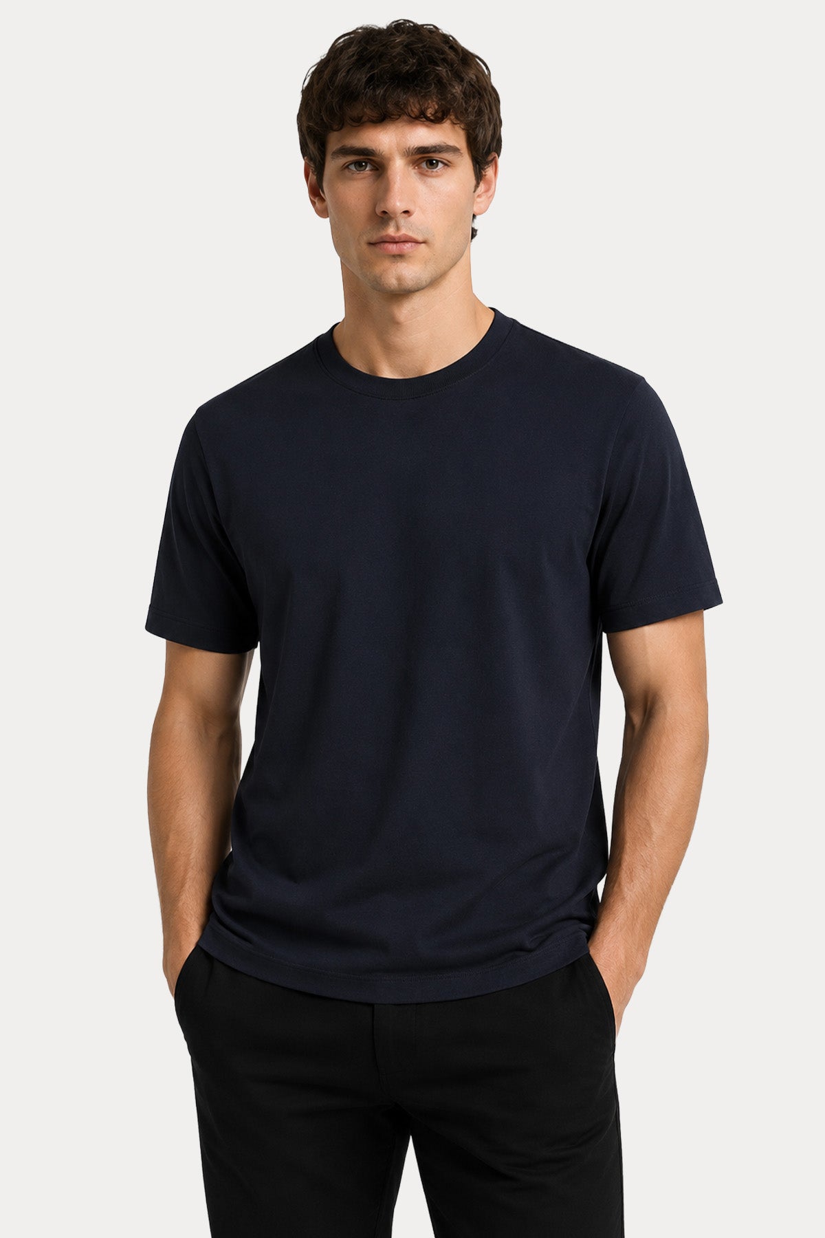 Gran Sasso Regular Fit Yuvarlak Yaka Jarse T-shirt