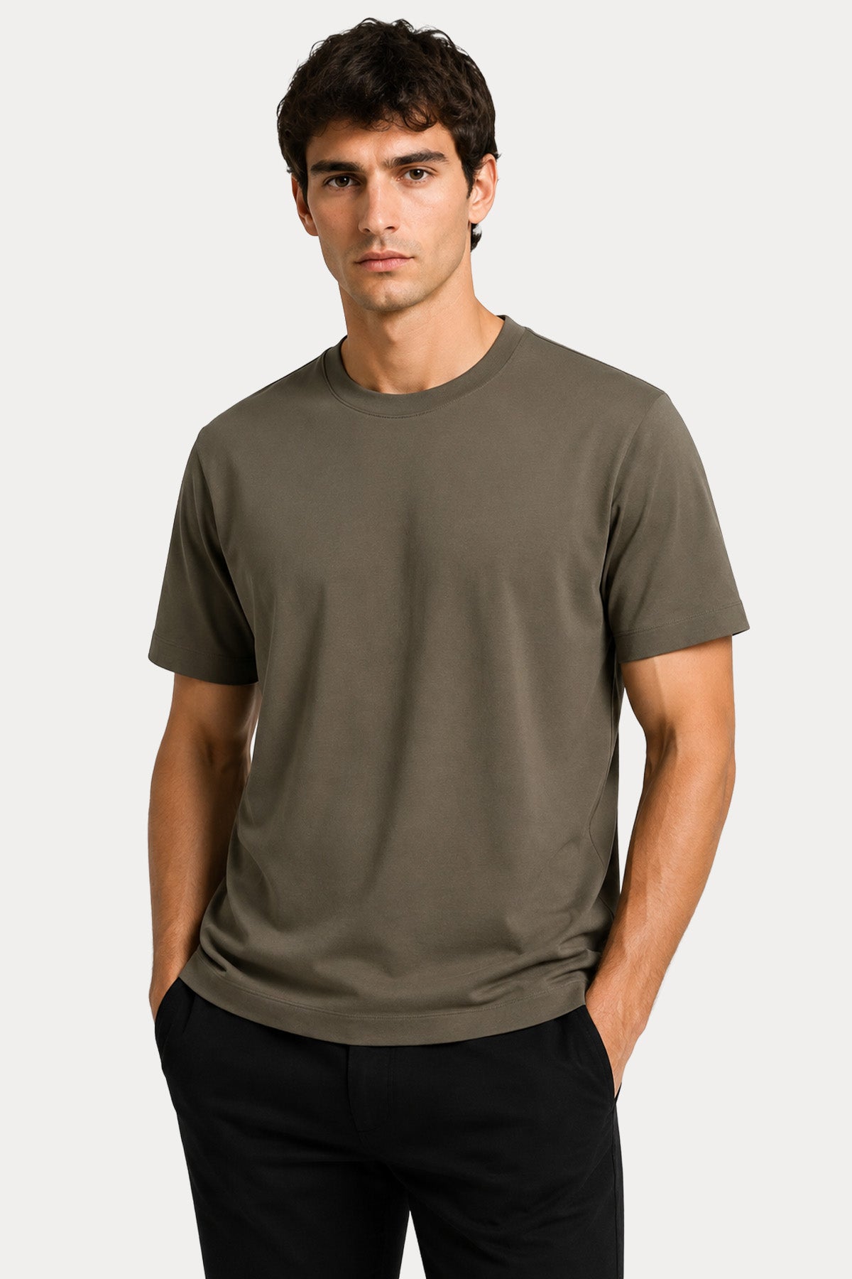 Gran Sasso Regular Fit Yuvarlak Yaka Jarse T-shirt