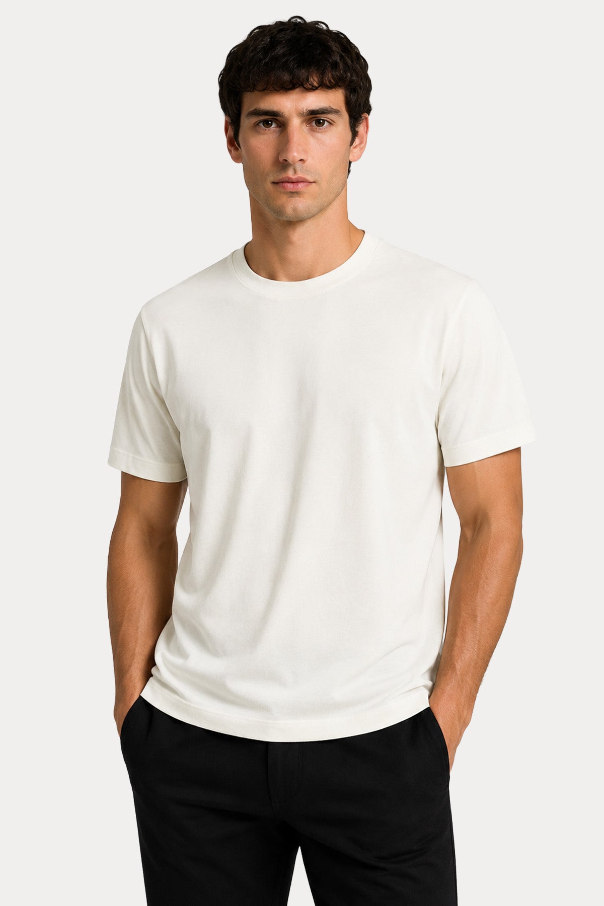 Gran Sasso Regular Fit Yuvarlak Yaka Jarse T-shirt