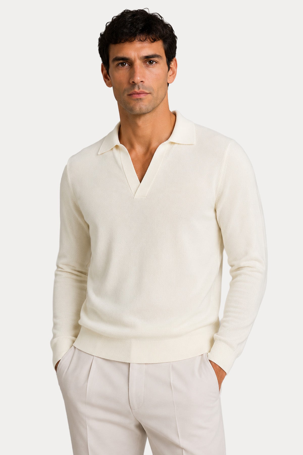 Gran Sasso Regular Fit Polo Yaka Örgü Yün Triko