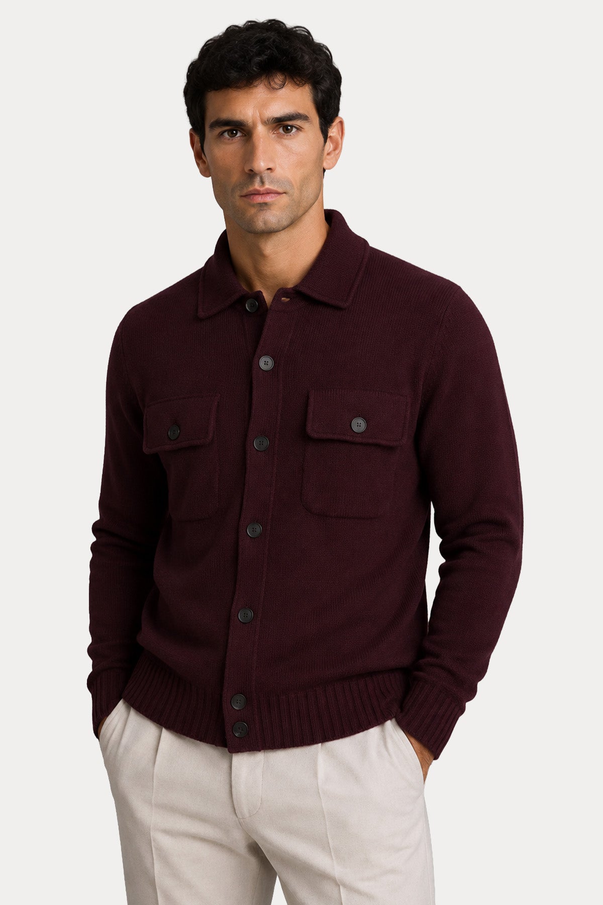 Gran Sasso Relaxed Fit Örgü Yün Ceket