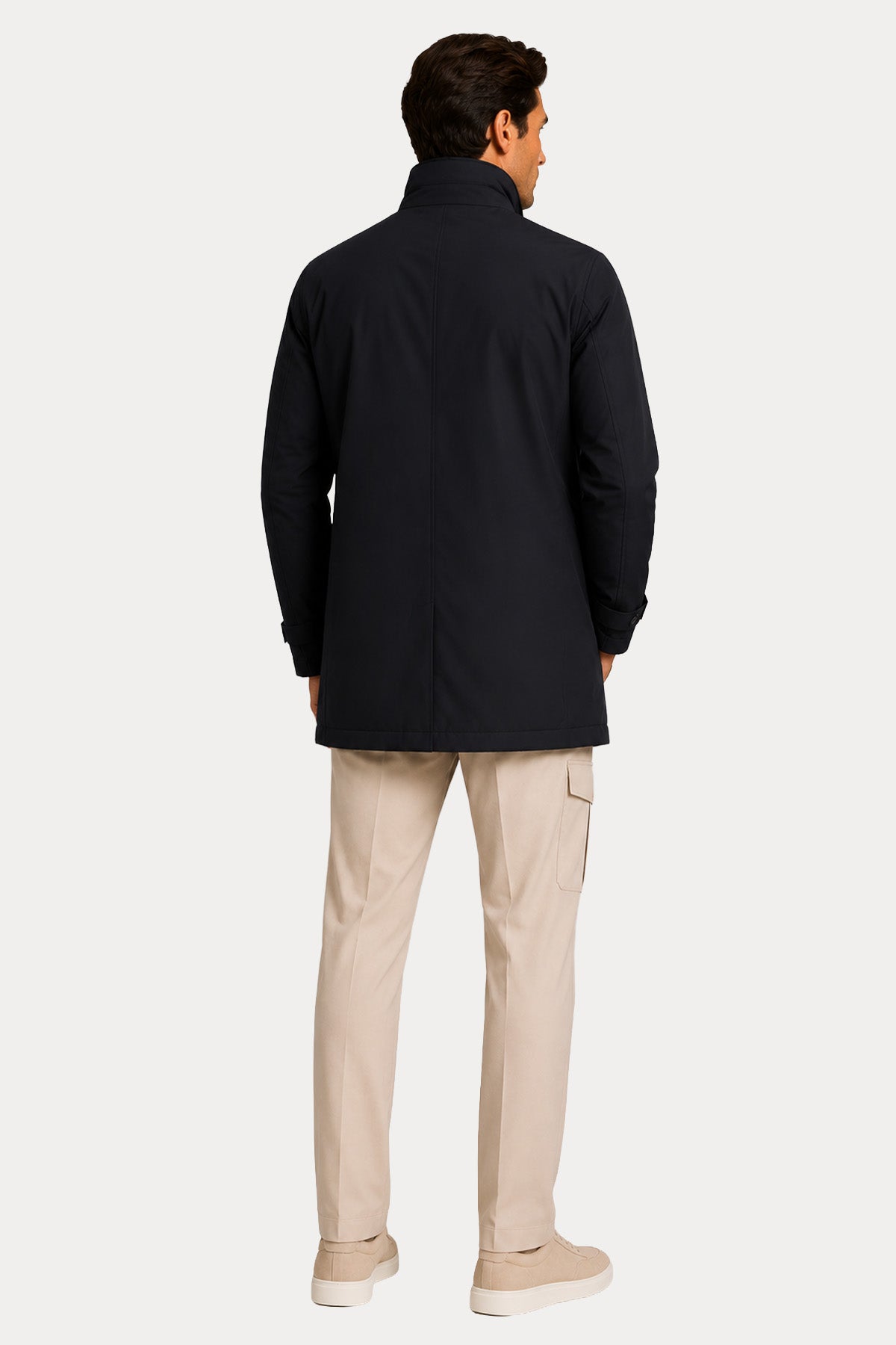 Herno Regular Fit Dik Yaka Uzun Puffer Mont
