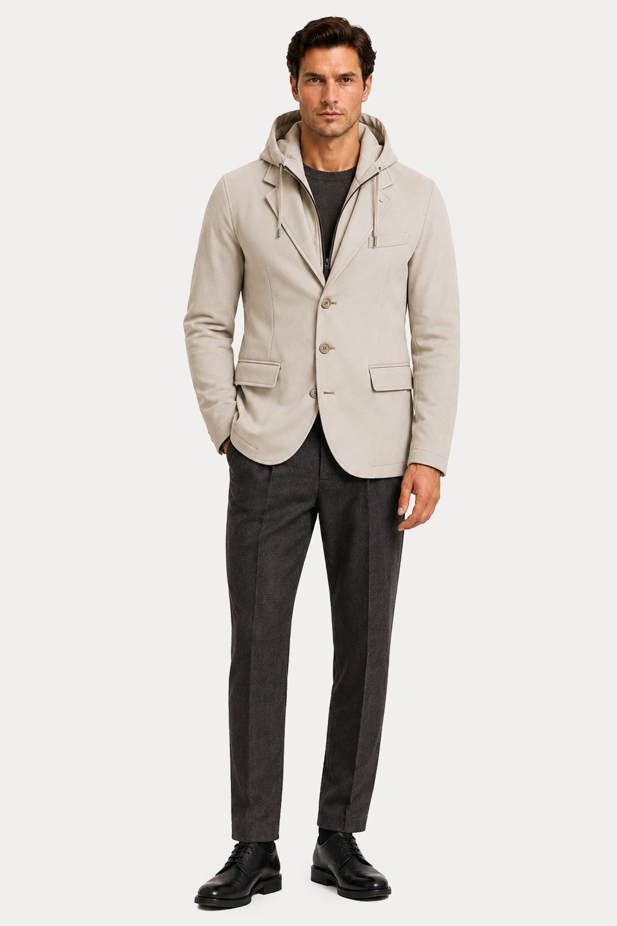 Herno Regular Fit Kapüşonlu Streç Puffer Blazer Mont Ceket