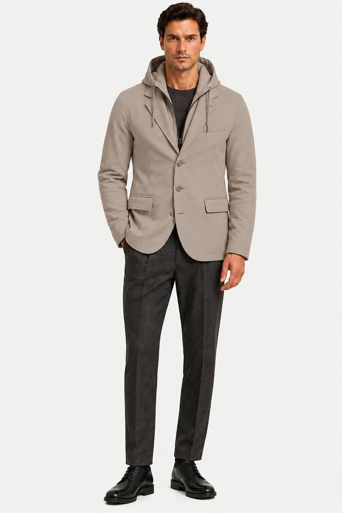 Herno Regular Fit Kapüşonlu Streç Puffer Blazer Mont Ceket