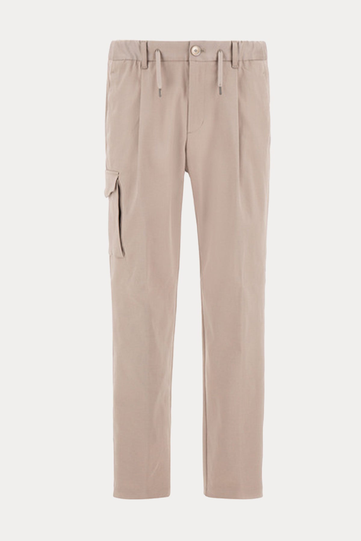 Herno Regular Fit Beli Lastikli Tek Pile Kargo Cepli Streç Pantolon