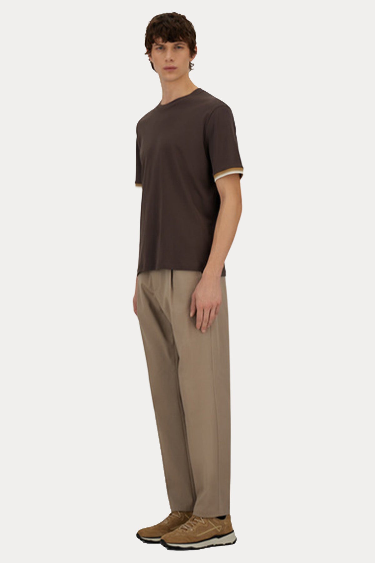 Herno Comfort Fit Şerit Detaylı Yuvarlak Yaka T-shirt