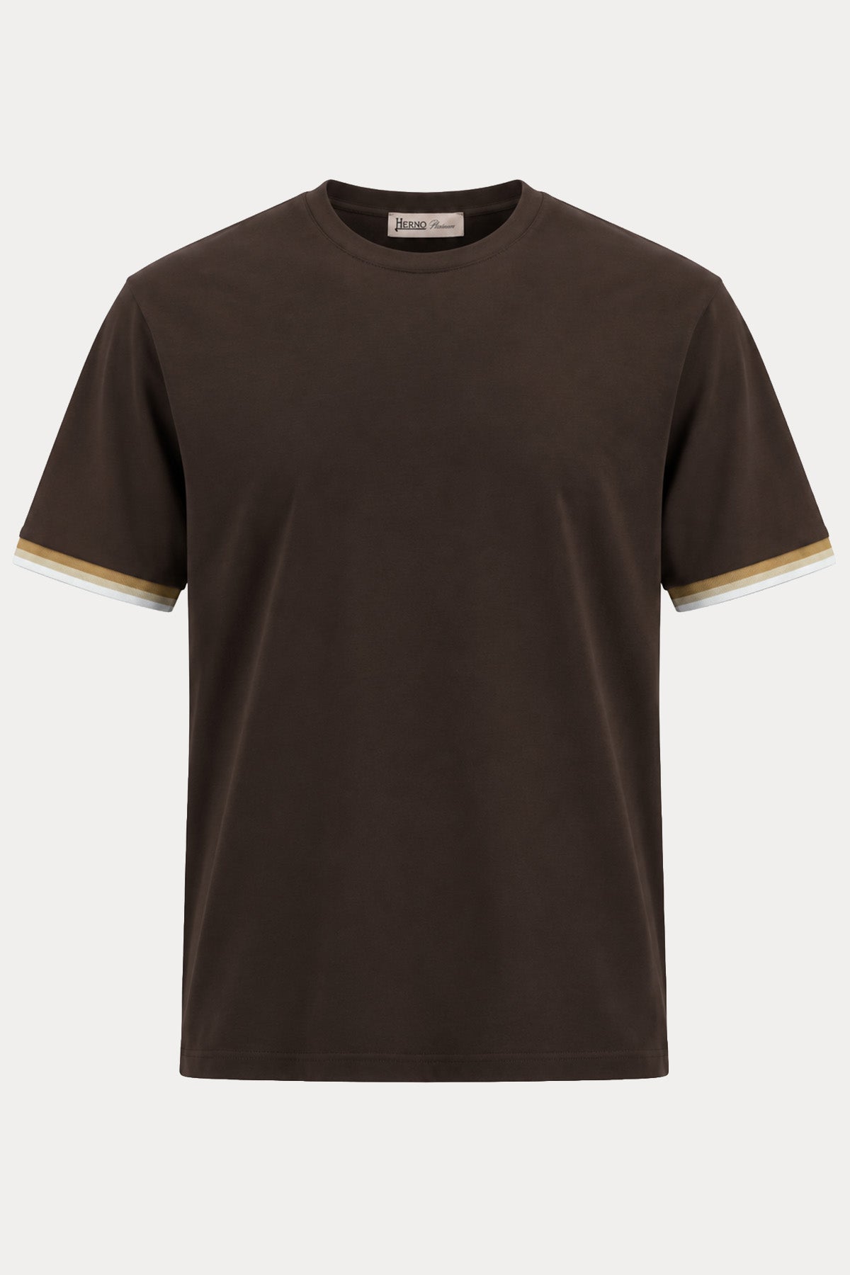 Herno Comfort Fit Şerit Detaylı Yuvarlak Yaka T-shirt