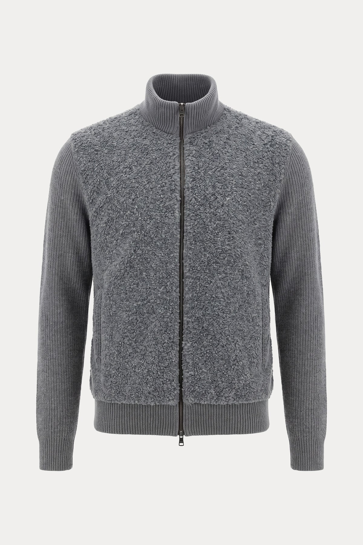 Herno Regular Fit Örgü Yün Peluş Ceket