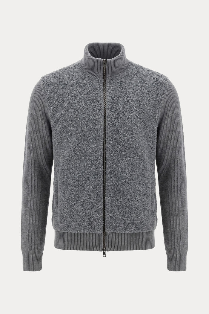 Herno Regular Fit Örgü Yün Peluş Ceket