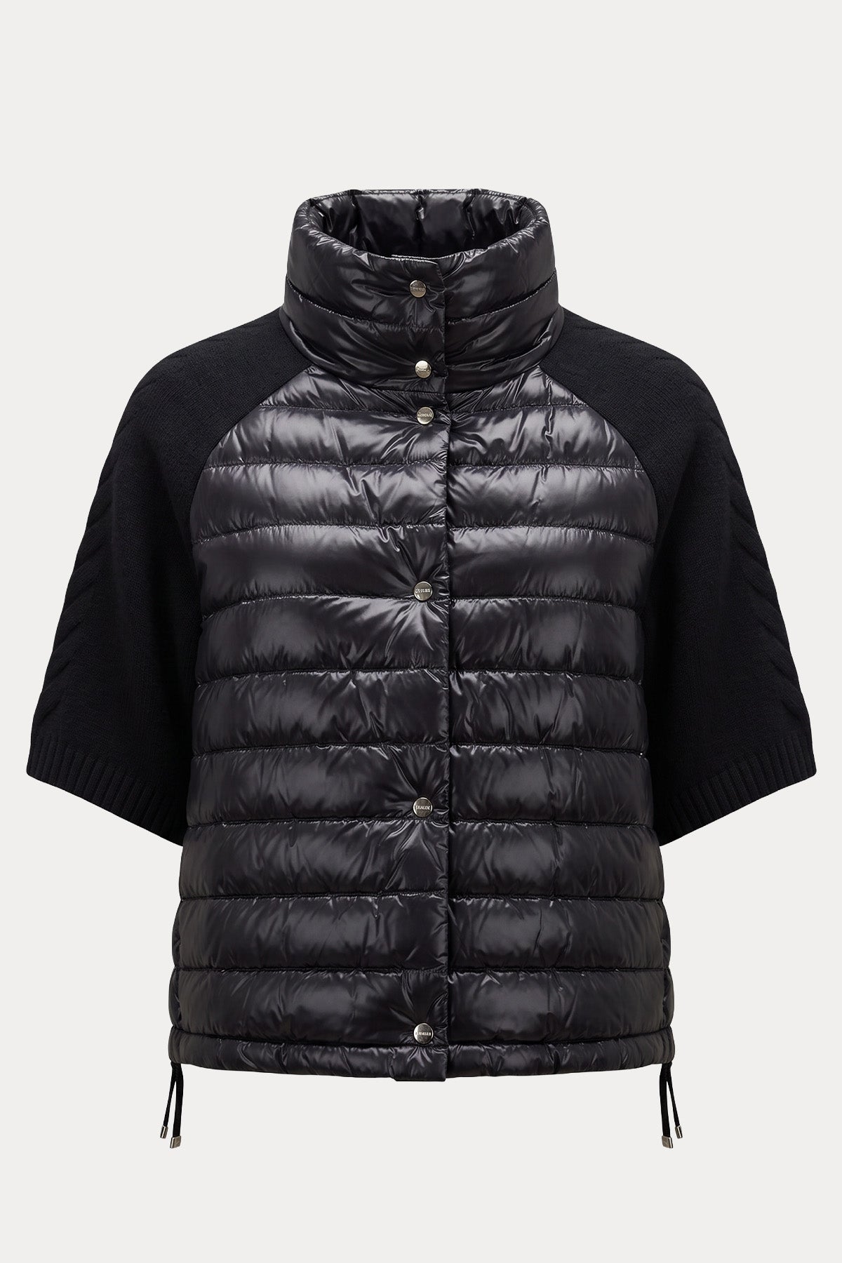 Herno Örgü Yün Kollu Dik Yaka Puffer Ceket