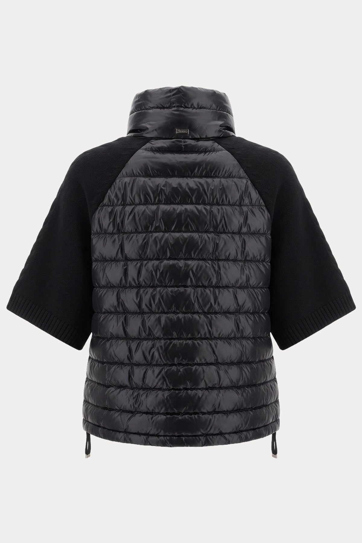 Herno Örgü Yün Kollu Dik Yaka Puffer Ceket