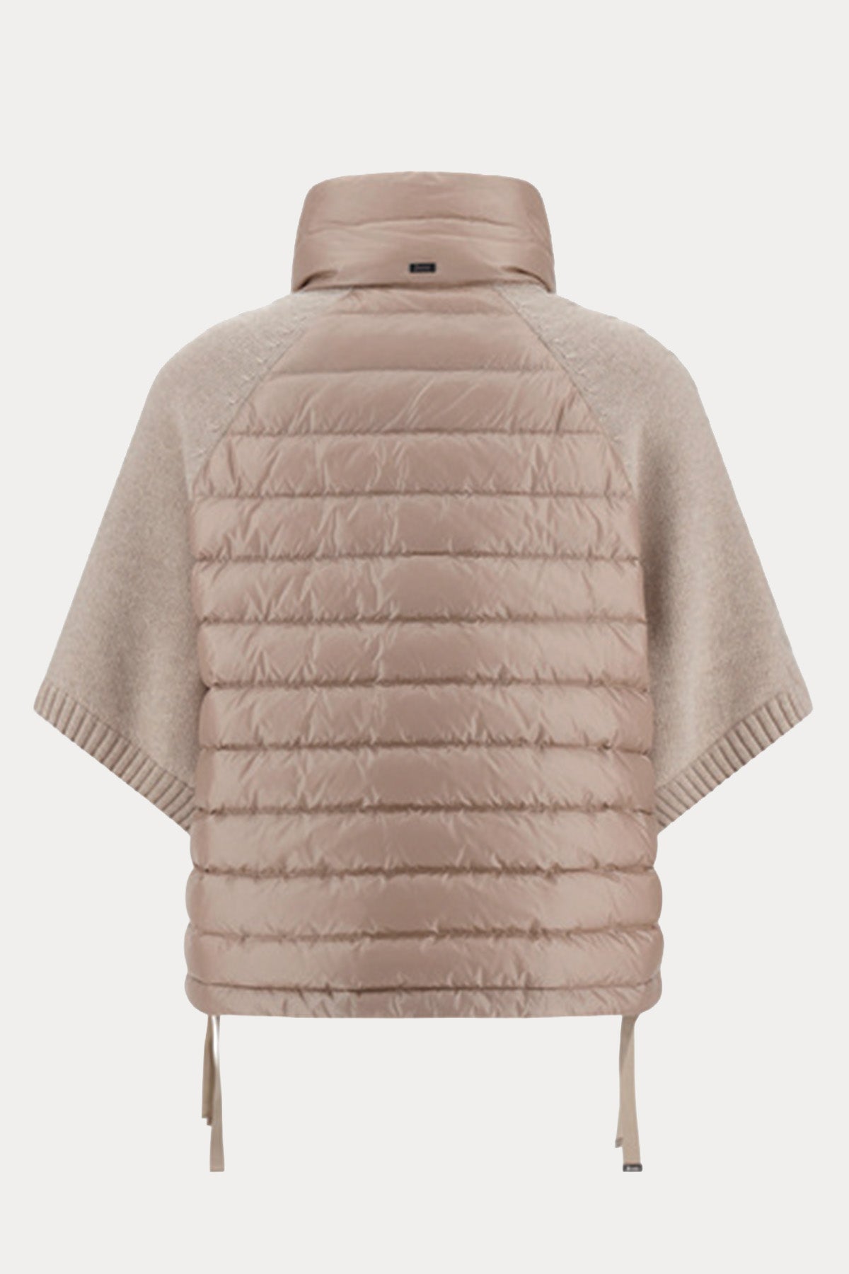 Herno Örgü Yün Kollu Dik Yaka Puffer Ceket