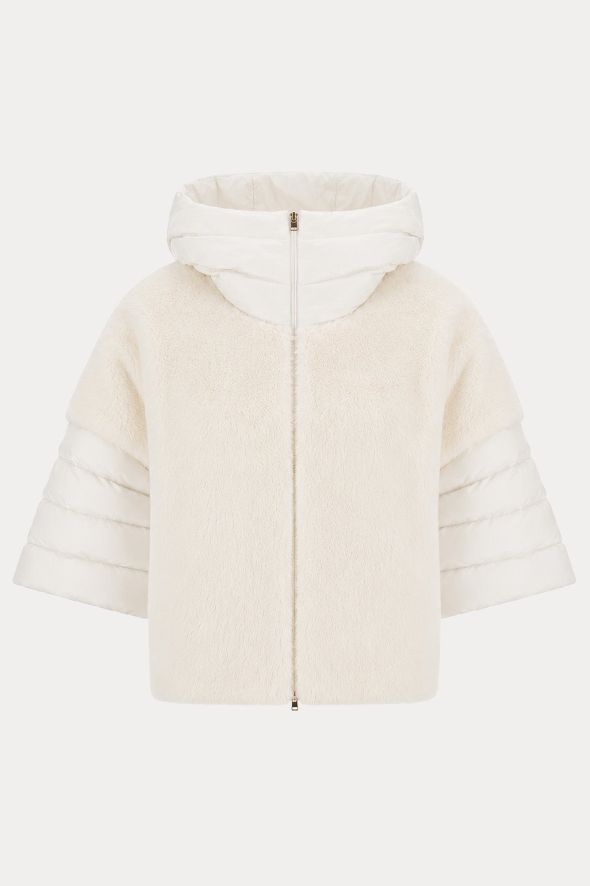 Herno Kolları Puffer Dik Yaka Peluş Ceket