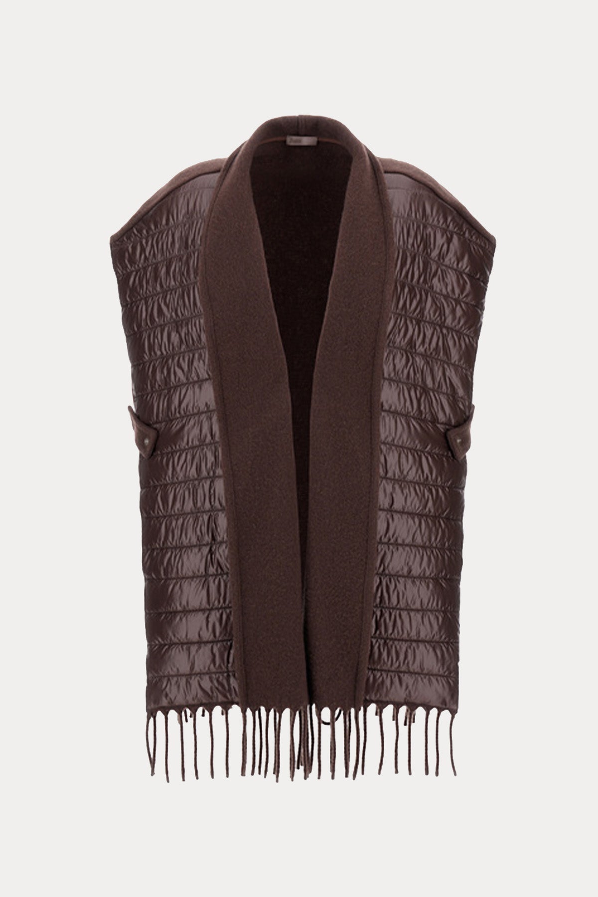 Herno Comfort Fit Yün Puffer Şal Yelek