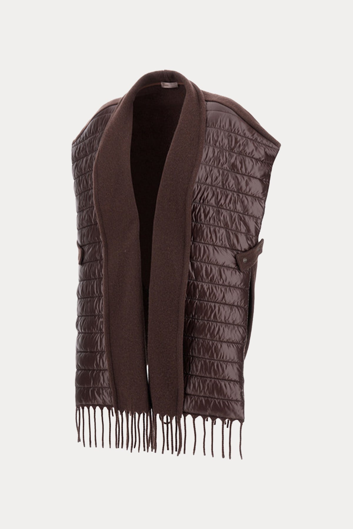 Herno Comfort Fit Yün Puffer Şal Yelek