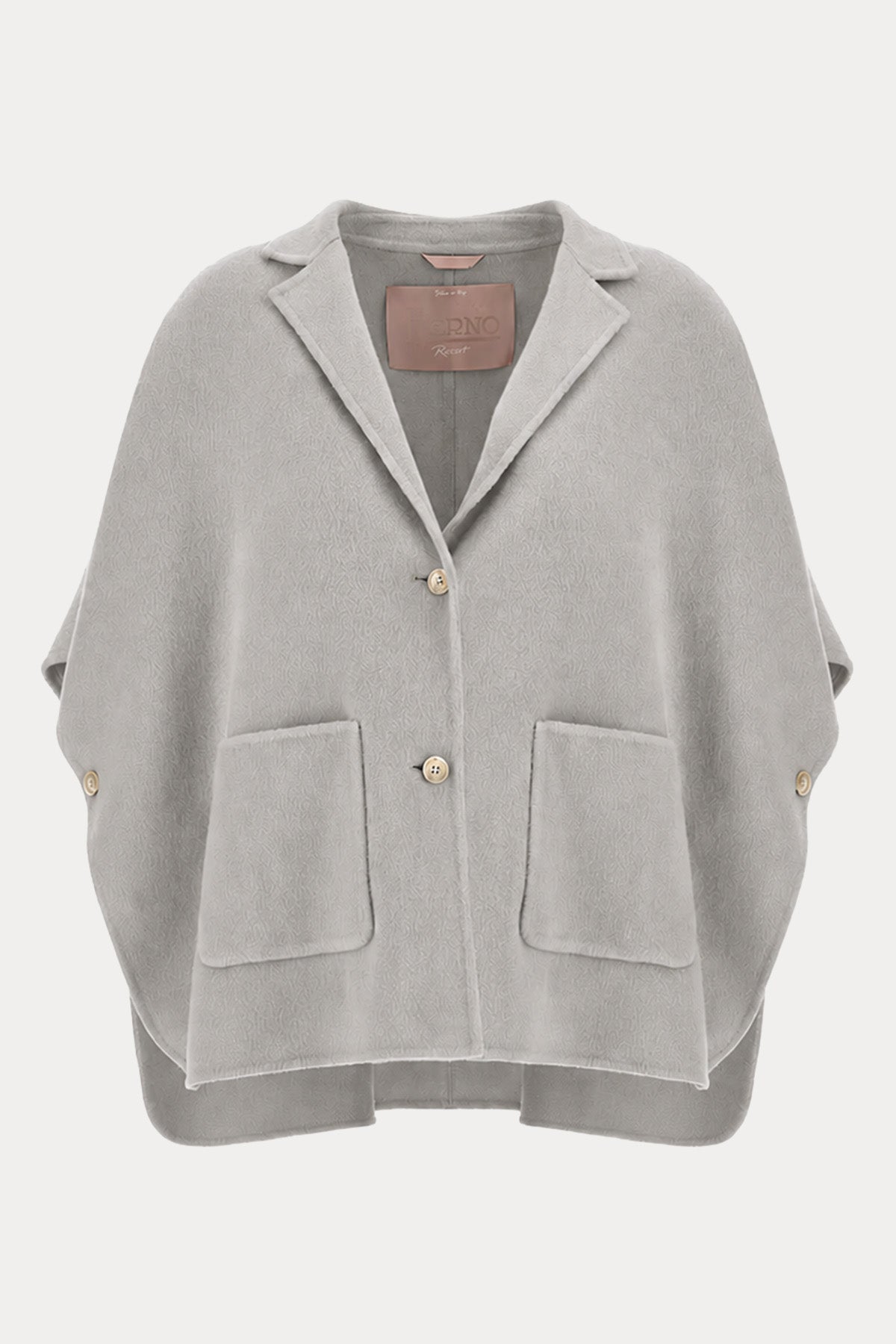 Herno Relaxed Fit Yün Pelerin Ceket