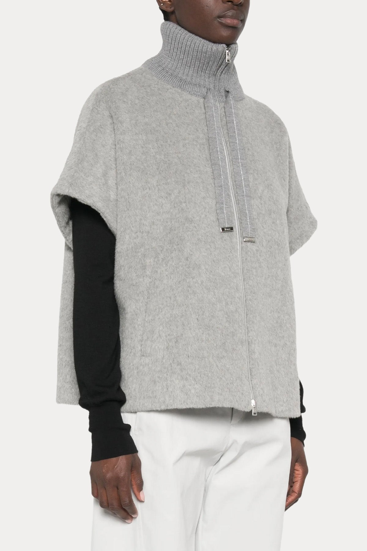 Herno Relaxed Fit Dik Yaka Yumuşak Dokulu Yün Ceket