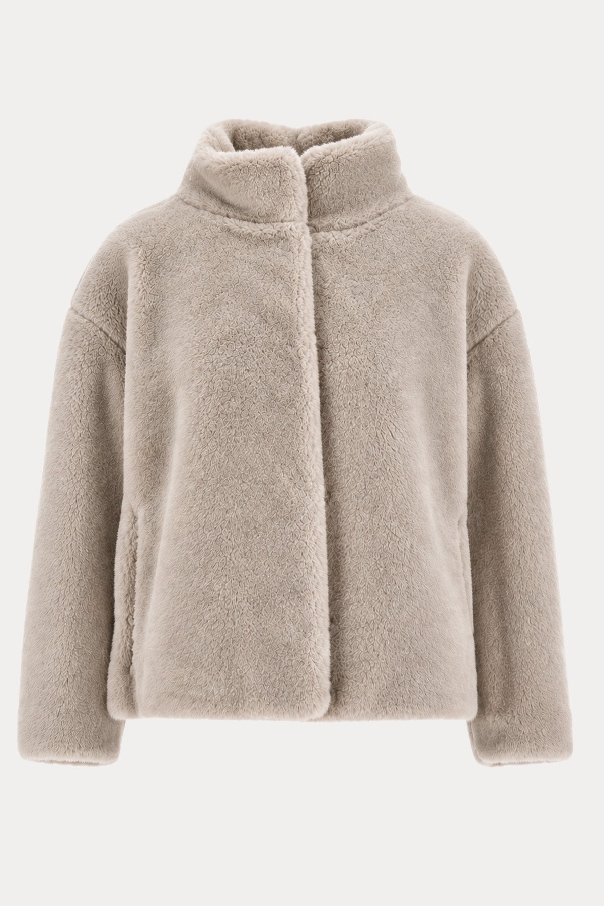 Herno Regular Fit Dik Yaka Yün Peluş Ceket
