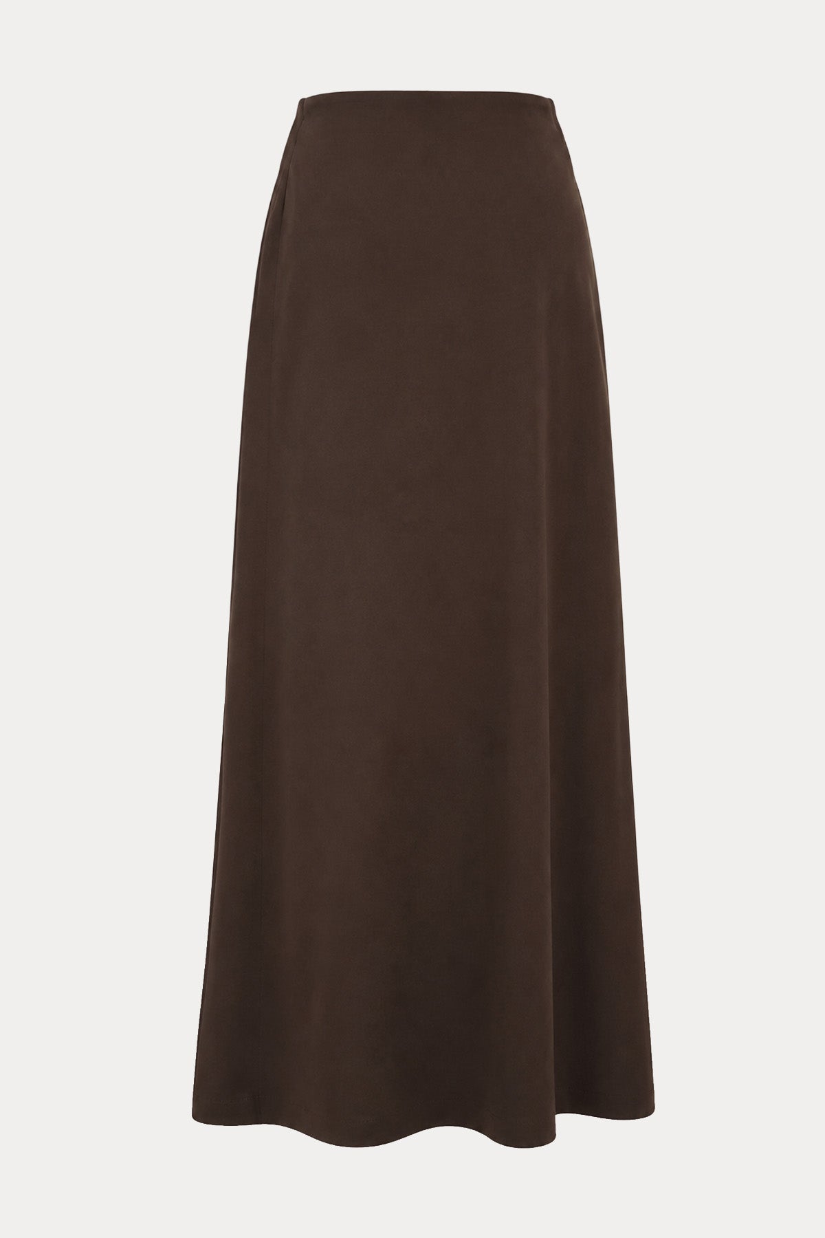 Herno Regular Fit Beli Lastikli Kadife Dokulu Streç Maxi Etek