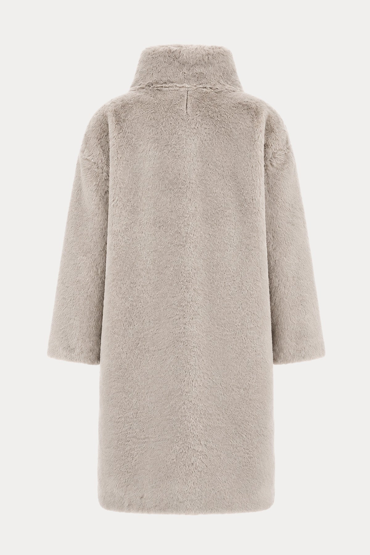 Herno Relaxed Fit Dik Yaka Peluş Kaban