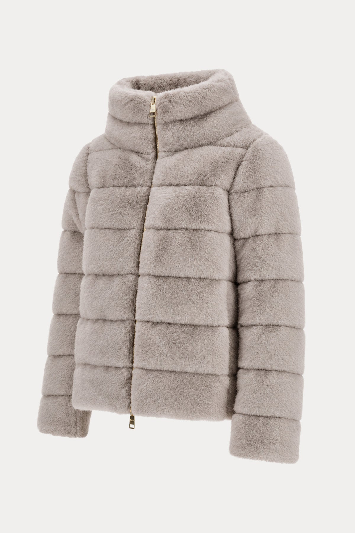 Herno Regular Fit Dik Yaka Peluş Puffer Mont
