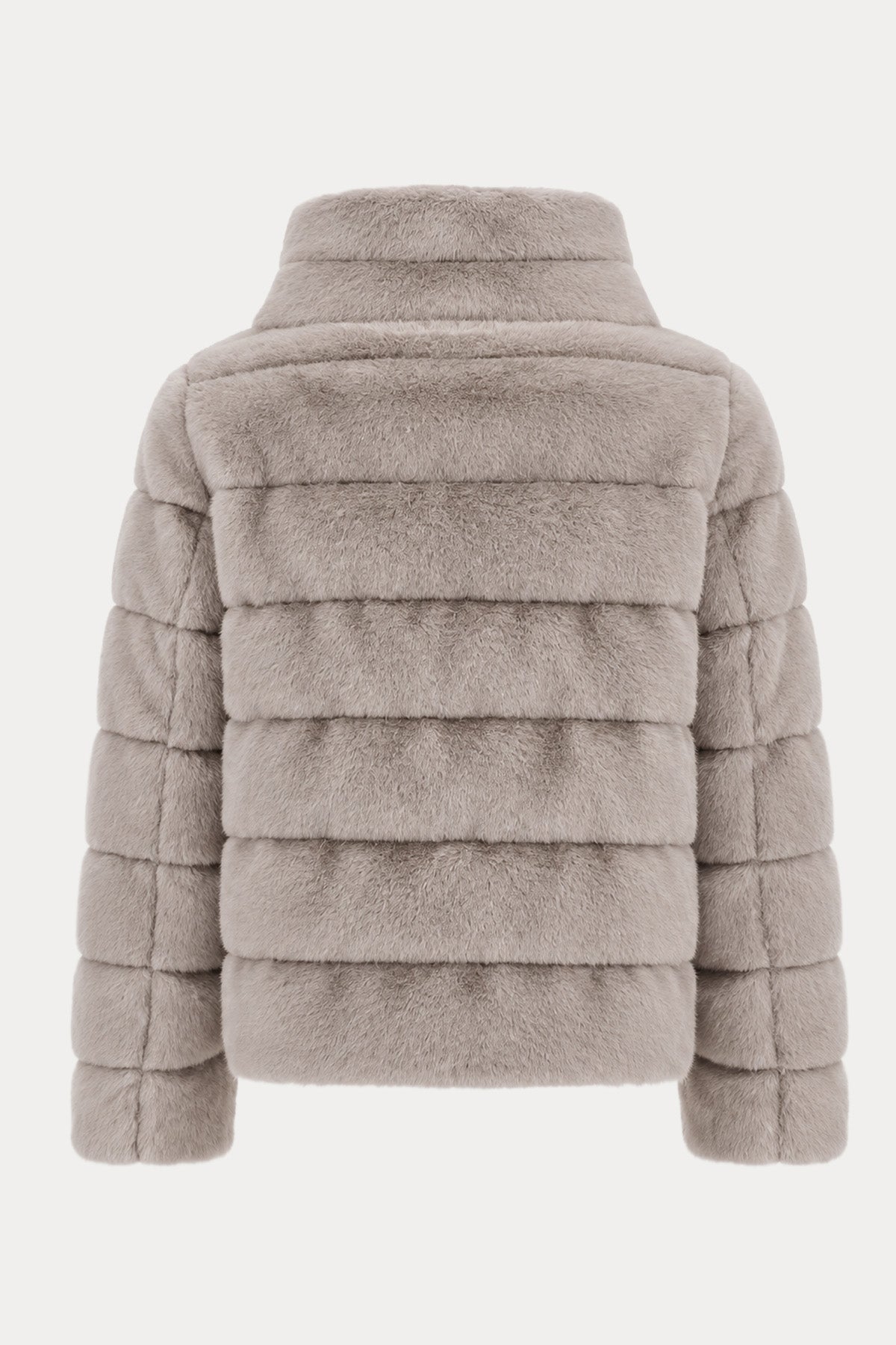 Herno Regular Fit Dik Yaka Peluş Puffer Mont