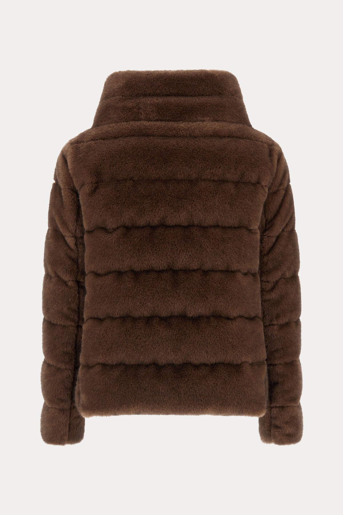 Herno Regular Fit Dik Yaka Peluş Puffer Mont