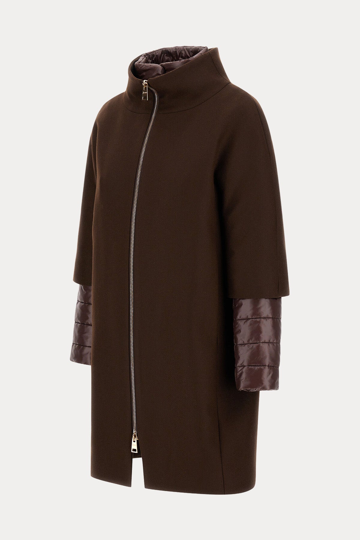 Herno Relaxed Fit Demonte İç Parçalı Puffer Yün Kaban