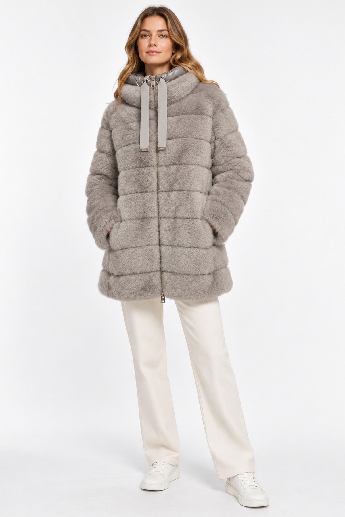 Herno Relaxed Fit Puffer Peluş Kaban