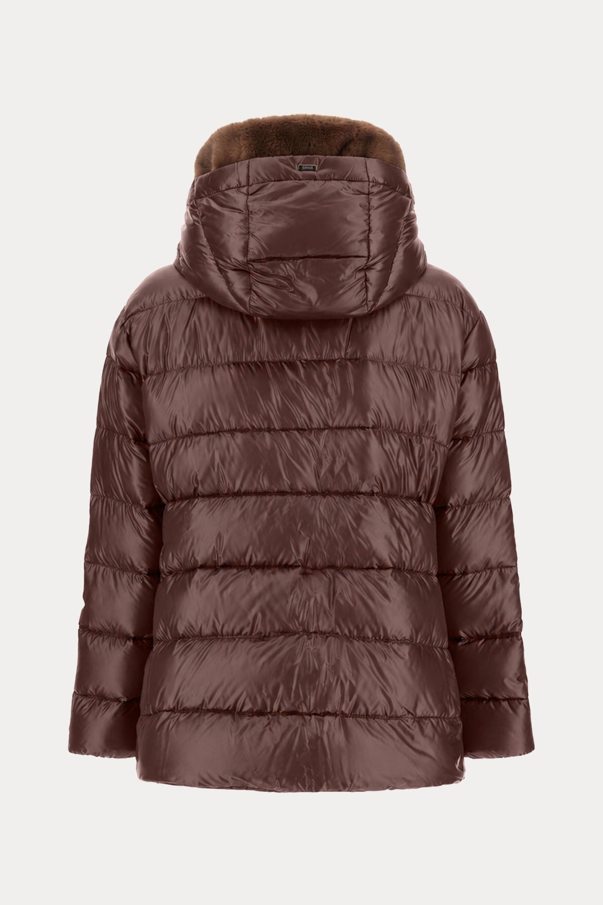 Herno Relaxed Fit Peluş İç Parçalı Kapüşonlu Puffer Mont
