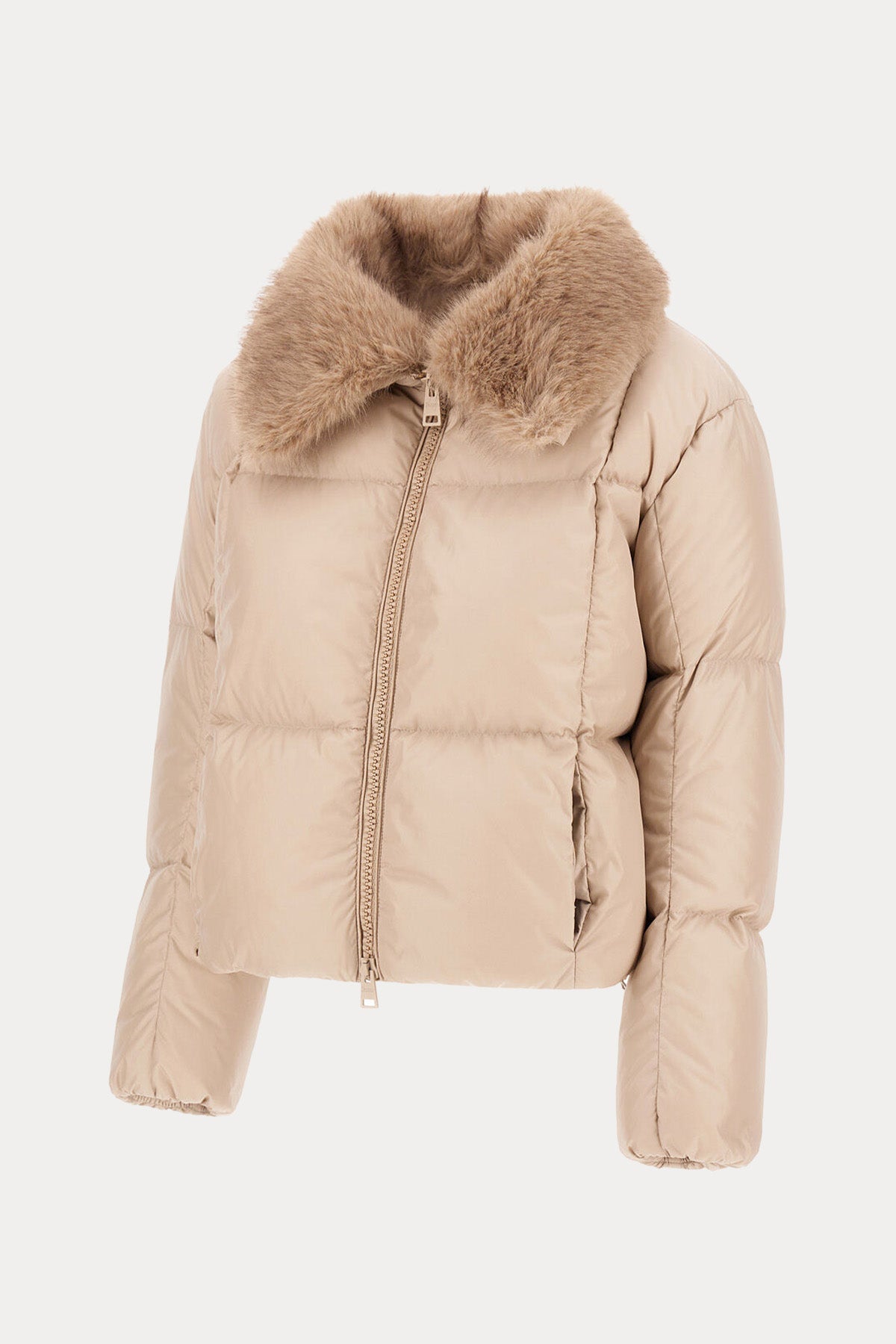 Herno Regular Fit Yakası Kürklü Puffer Mont