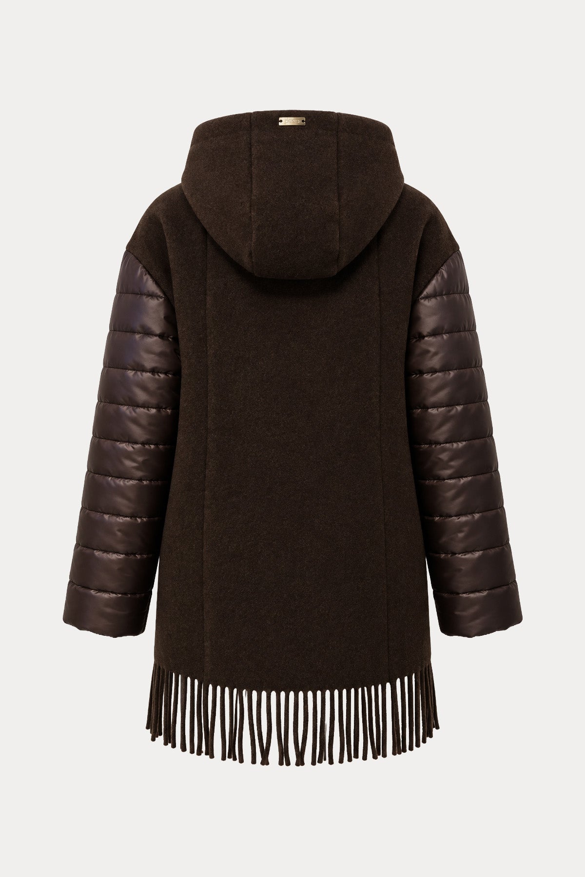 Herno Regular Fit Kapüşonlu Kaşmir Yün Puffer Kaban