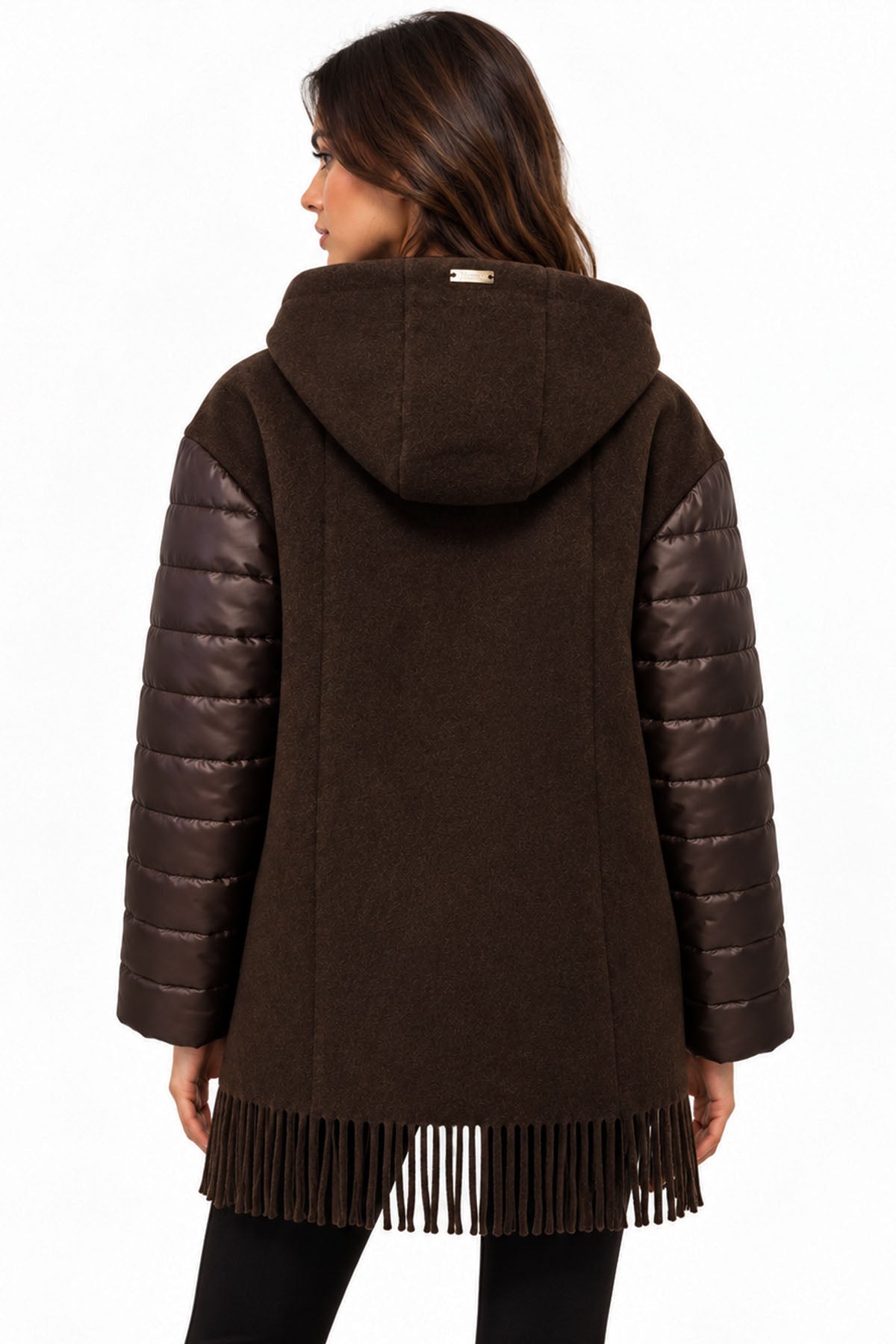 Herno Regular Fit Kapüşonlu Kaşmir Yün Puffer Kaban