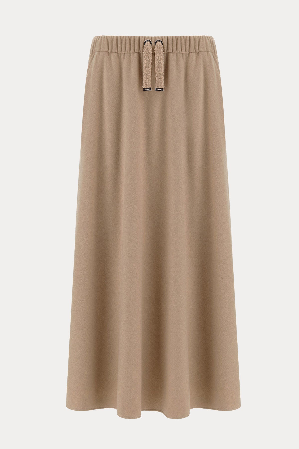 Herno Regular Fit Beli Lastikli Midi Yün Etek