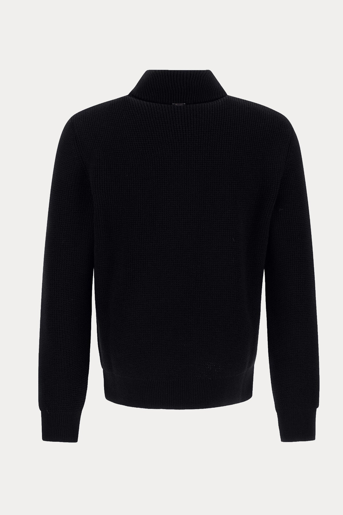 Herno Regular Fit Dik Yaka Örgü Yün Puffer Ceket