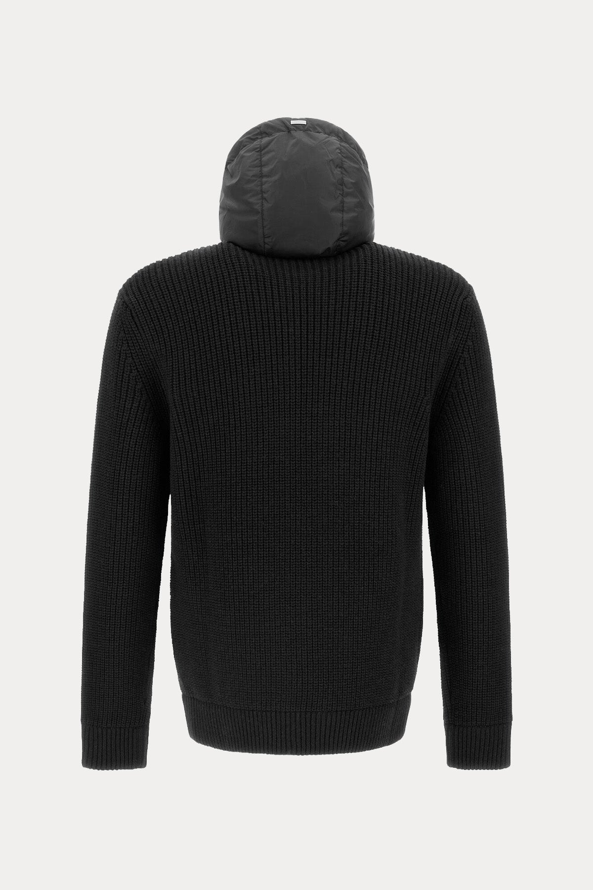 Herno Regular Fit Kapüşonlu Puffer İç Parçalı Örgü Yün Ceket