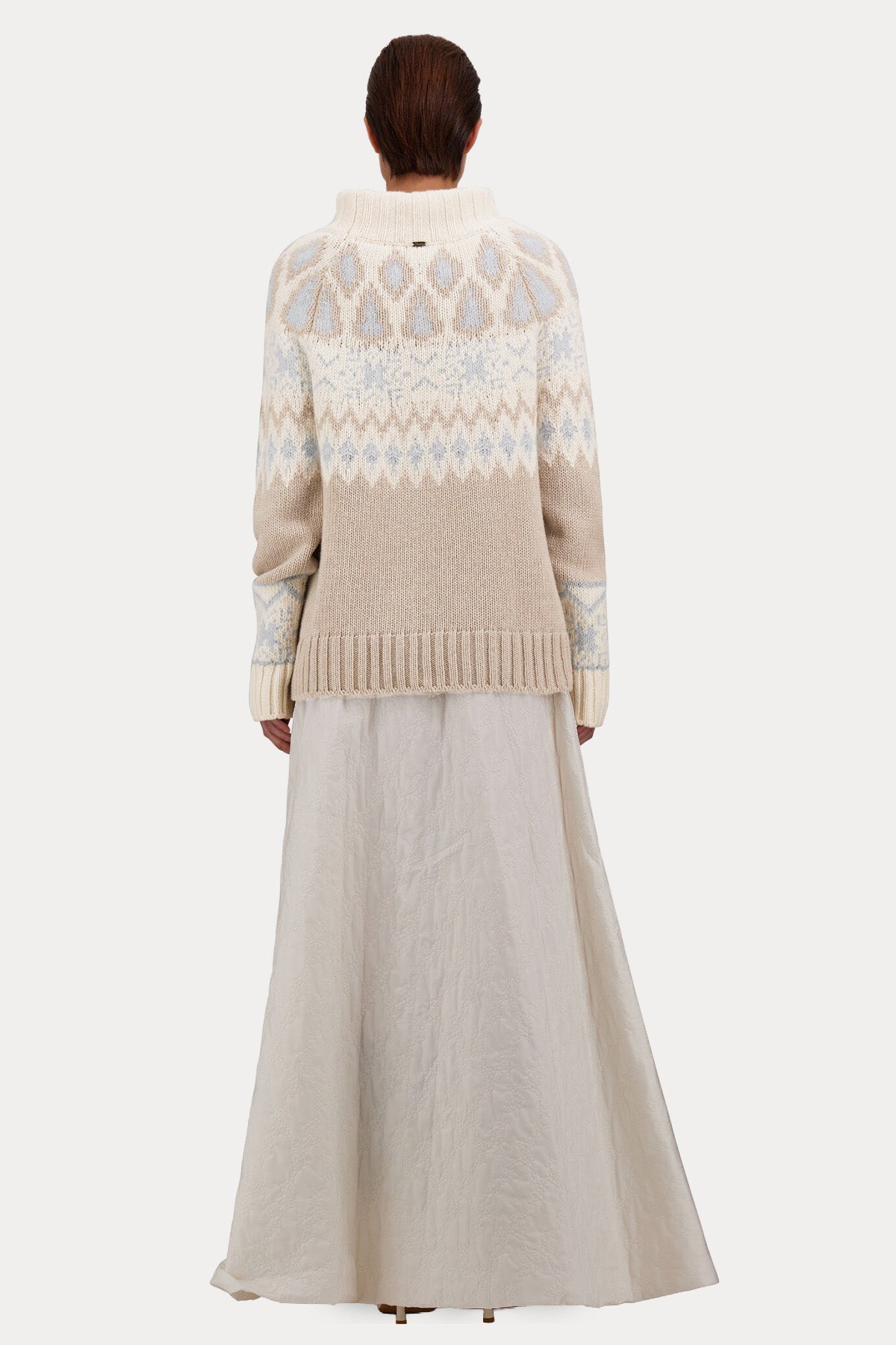 Herno Relaxed Fit Norveç Desenli Kaşmir Örgü Yün Triko