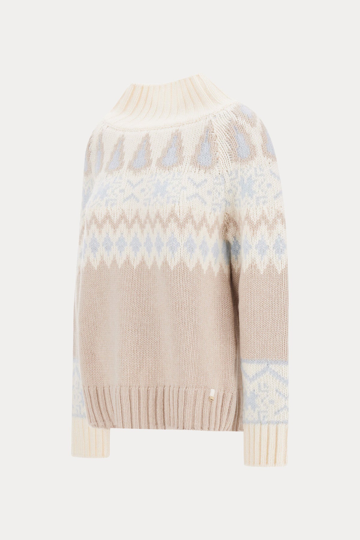 Herno Relaxed Fit Norveç Desenli Kaşmir Örgü Yün Triko