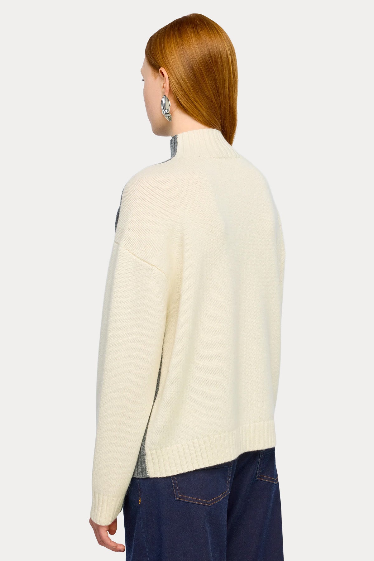 Semicouture Relaxed Fit Dik Yaka Kaşmir Örgü Yün Triko