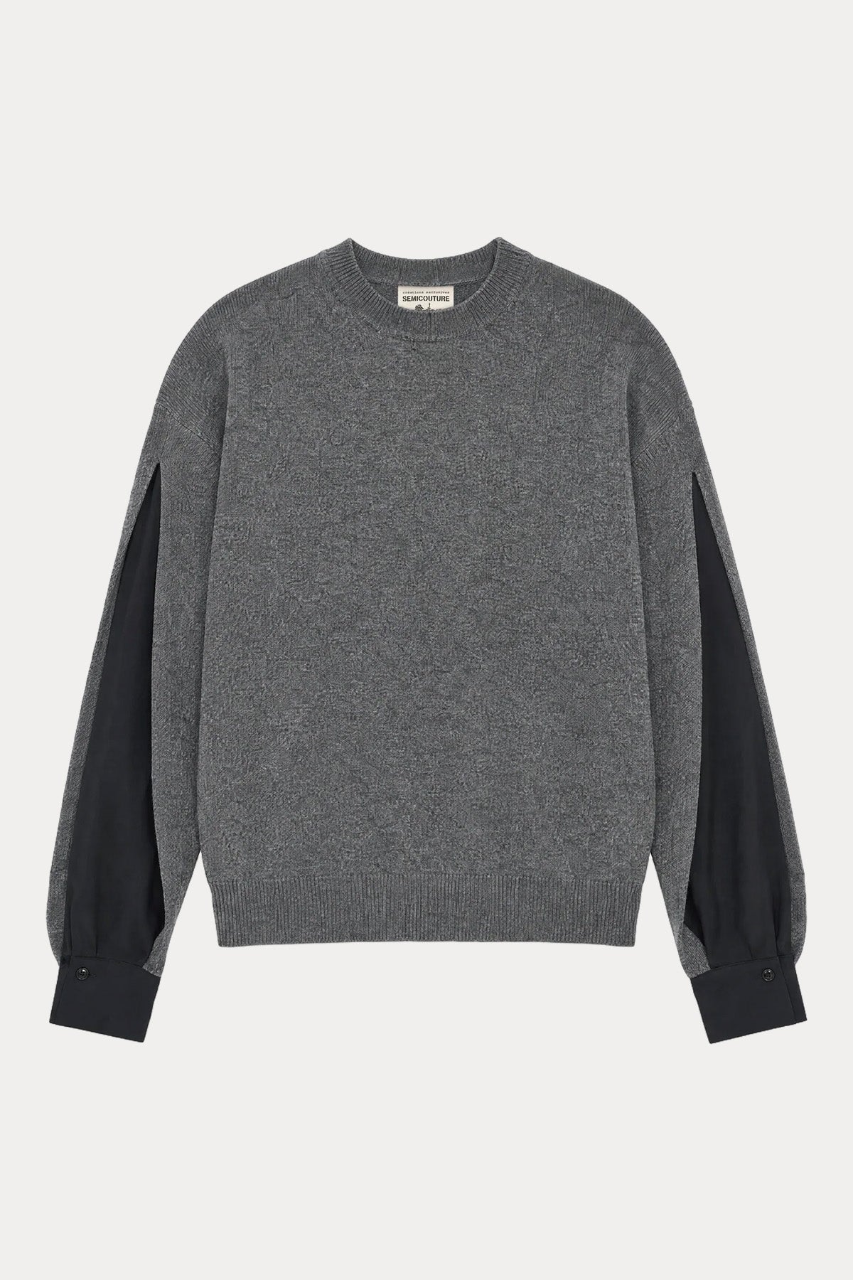 Semicouture Comfort Fit İnce Örgü İpek Kombine Yün Triko