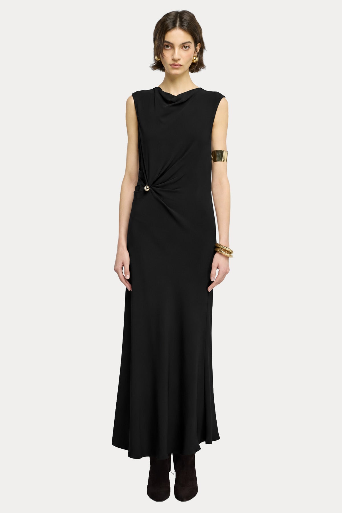 Semicouture Regular Fit Streç Maxi Elbise