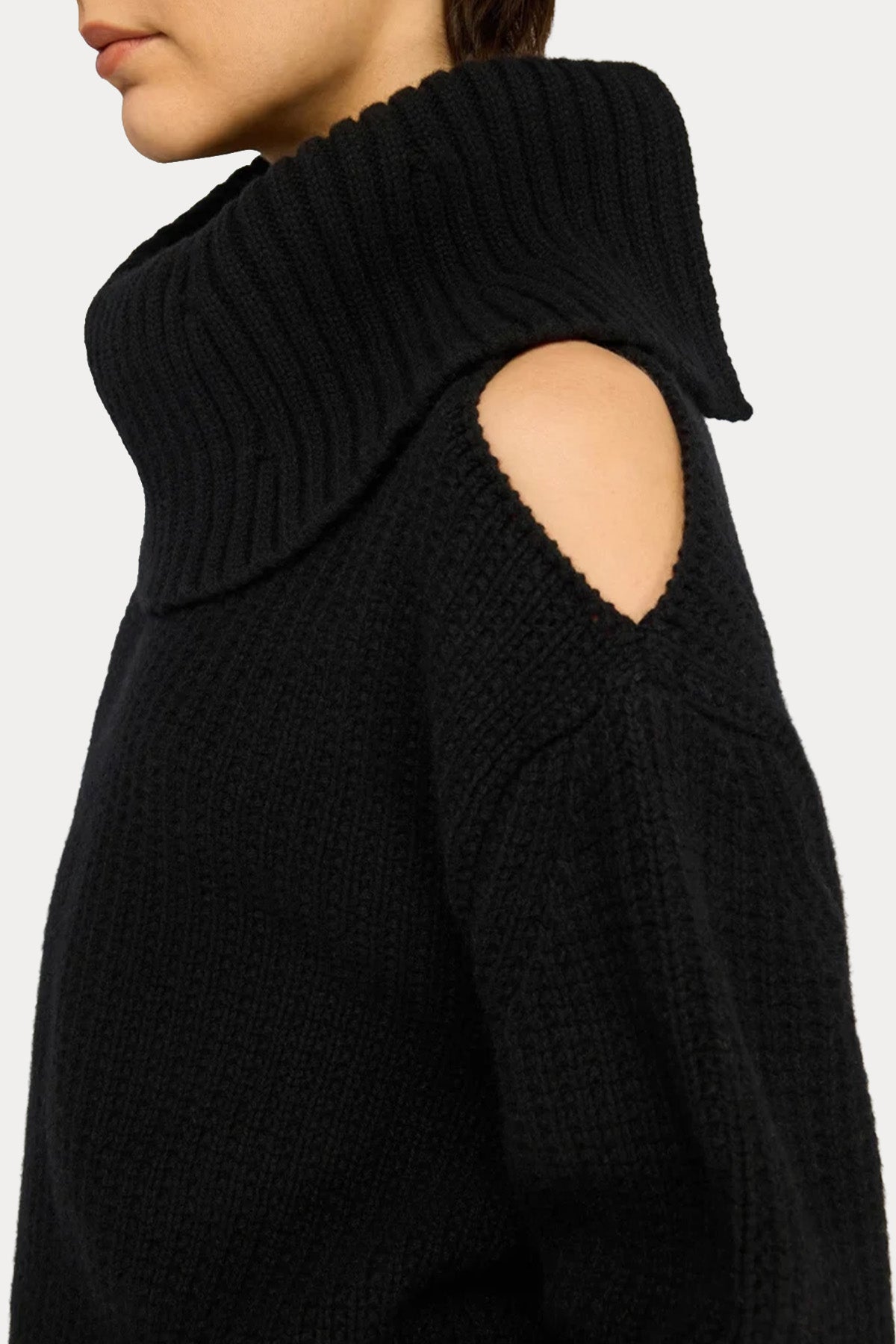 Semicouture Relaxed Fit Dik Yaka Örgü Yün Triko